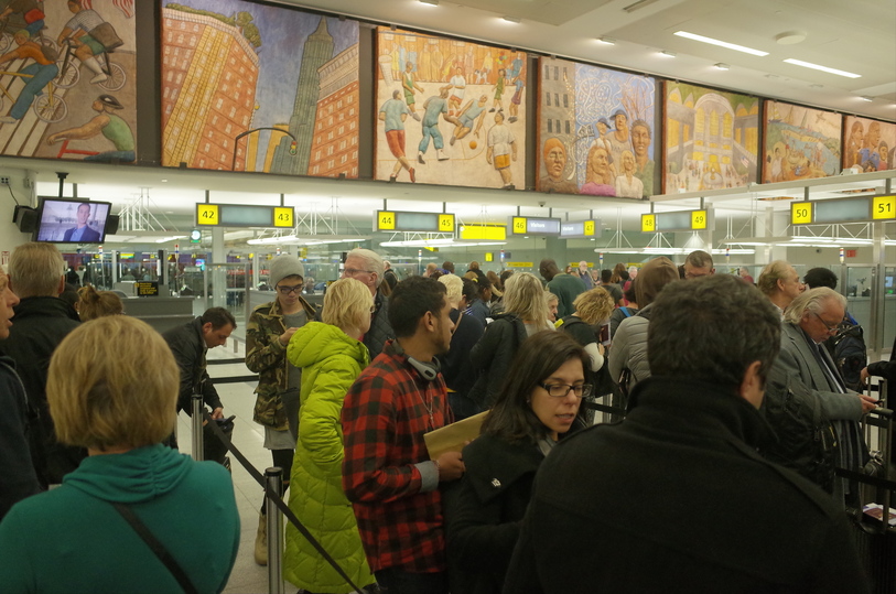Passport control took a very long time
