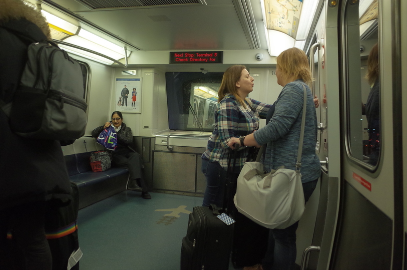 Airtrain and Metro (A Train) to Upper West Side.