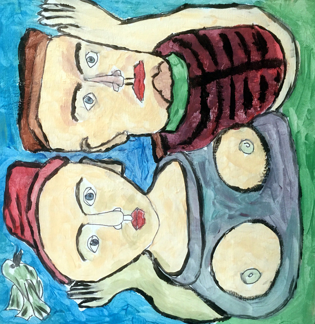 De Complotdenkers, Acryl op doek, Feb 2021